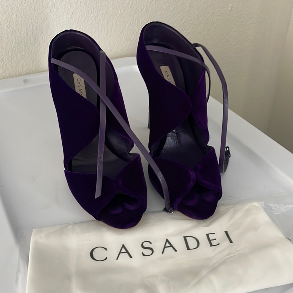 Casadei Velvet Heels